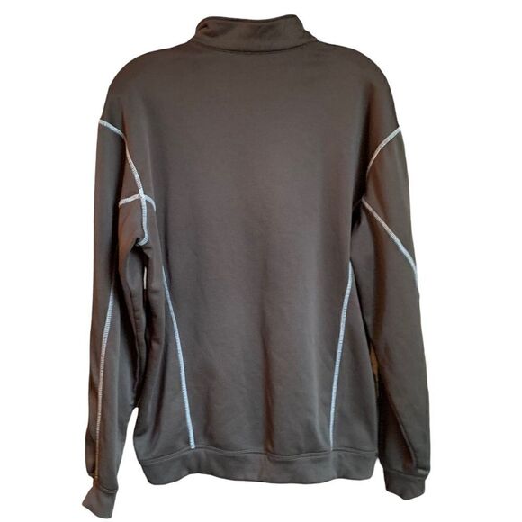 Nike Golf Thermafit Warm Fleece Lined 1/4 Zip Pulover Brown Sz M - Picture 2 of 8